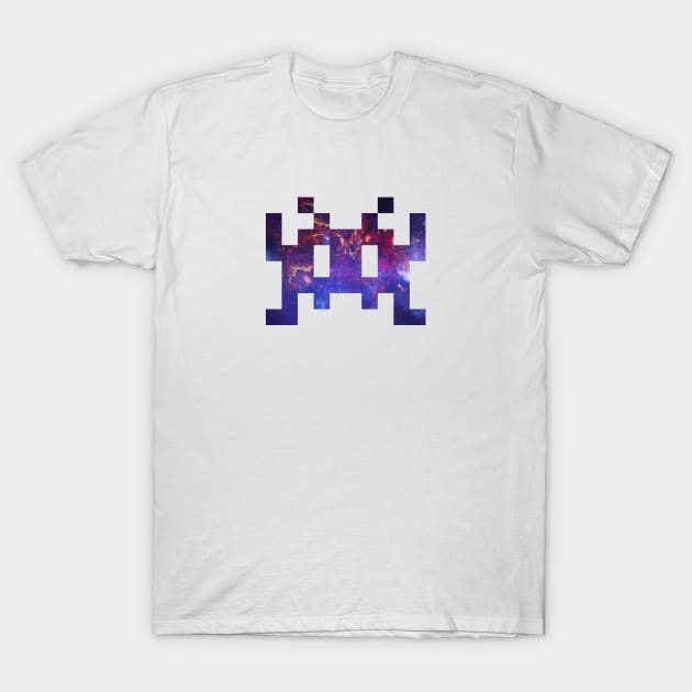 Space Invaders - Galaxy T-Shirt by smilingnoodles